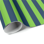 College Marine Blauw en Actie Groene Verticale Str Cadeaupapier (Rol Hoek)