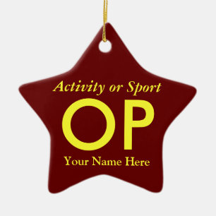 College of High School Varsity Letter Keepomwille Keramisch Ornament