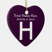 College of High School Varsity Letter Keepomwille Keramisch Ornament (Rechts)