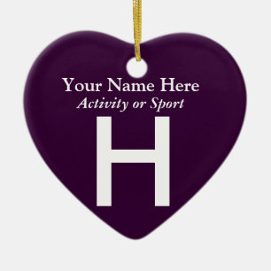 College of High School Varsity Letter Keepomwille Keramisch Ornament