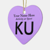 College of High School Varsity Letter Keepomwille Keramisch Ornament (Links)