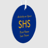 College of High School Varsity Letter Keepomwille Ornament (voorkant)