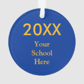 College of High School Varsity Letter Keepomwille Ornament (achterkant)