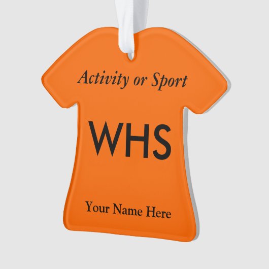 College of High School Varsity Letter Keepomwille Ornament (voorkant)