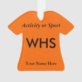 College of High School Varsity Letter Keepomwille Ornament (voorkant)