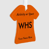 College of High School Varsity Letter Keepomwille Ornament (voorkant)