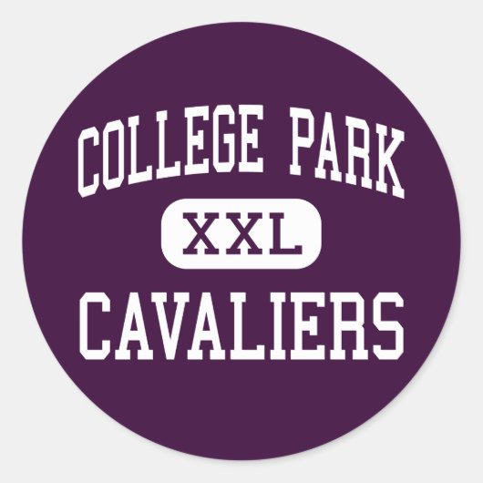 College Park - Cavaliers - Hoog - De bossen Ronde Sticker (Voorkant)