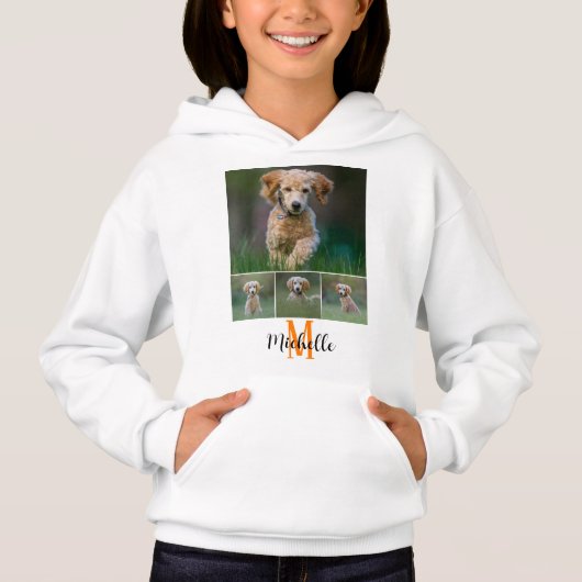 College Photo Monogramme Nom du script Filles Pers (Devant)