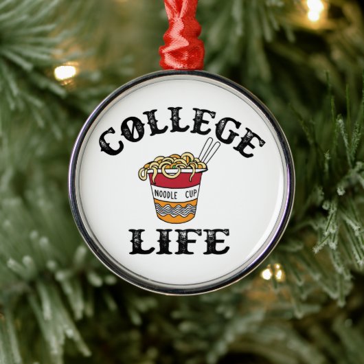 College Ramen Metalen Ornament (Boom)