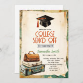 College Send Off party Invitation  Kaart (Voorkant / Achterkant)