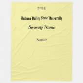 College Sorority Personaliseren Fleece Deken (Voorkant)