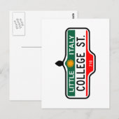 College Street, Toronto Street Sign Briefkaart (Voorkant / Achterkant)