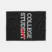 College Stud Student Funny Novelty Gift Fleece Deken (Voorkant (Horizontaal))