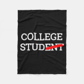 College Stud Student Funny Novelty Gift Fleece Deken (Voorkant)