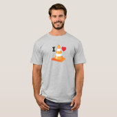 College Student Funny Highway Marker Traffic Cone T-shirt (Voorkant volledig)