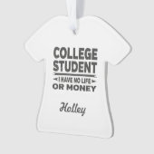 College Student Pas de vie ou d'argent (devant)