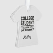 College Student Pas de vie ou d'argent (devant)