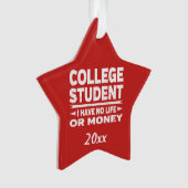 College Student Pas de vie ou d'argent (devant)