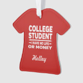 College Student Pas de vie ou d'argent (devant)