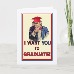 College Stuur een bericht, Uncle Sam Afstuderen Kaart
