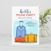 College Trunk Party Invitation Kaart (Staand voorkant)