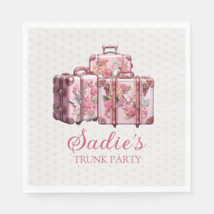 College Trunk Party  Koffers Roze Servet