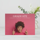 College University 2 Photo Classic Afstuderen Aankondiging (Staand voorkant)