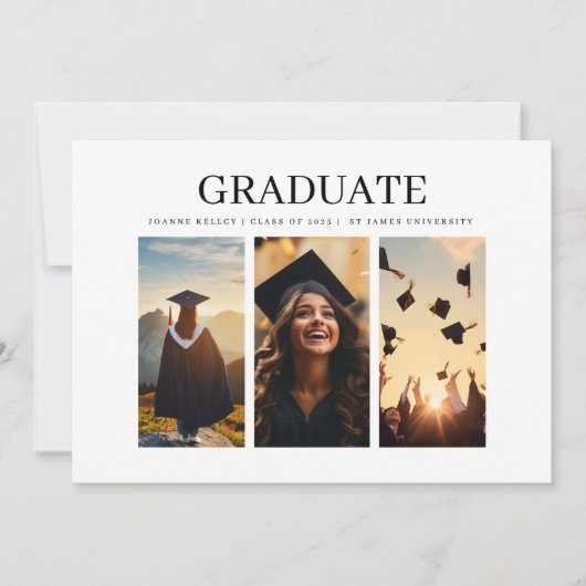 College University 4 Photo Classic Afstuderen Aankondiging (Voorkant)