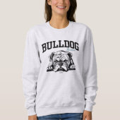 College Varsity Style Script Bulldog Mama Dog Love Trui (Voorkant)