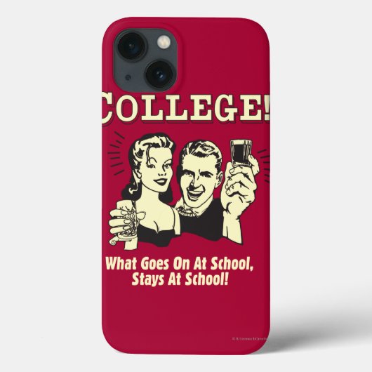 College: Wat gebeurt er op schooldagen? Case-Mate iPhone Case (Achterkant)