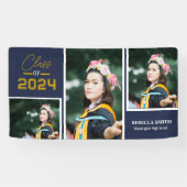 Collegiale Script Navy Banner (Horizontaal)