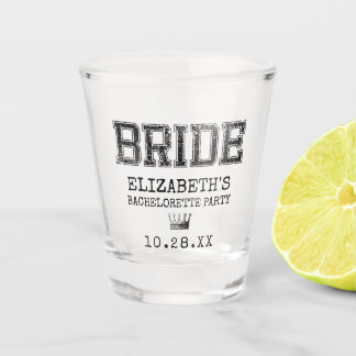 Collegiate Bride Bachelorette Party Shot Glas