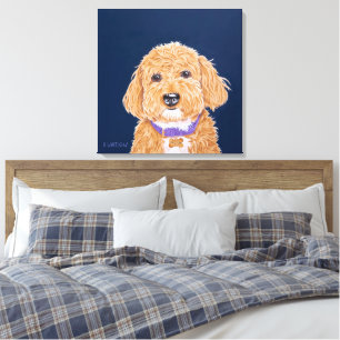 Collegiate Goldendoodle Canvas Afdruk