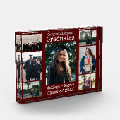 Collegiate Maroon Gefeliciteerd Graduates Foto (Links)