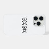 Collegiate Meme Block Letter Varsity Typography iPhone Hoesje (Achterkant horizontaal)