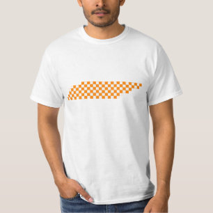 Collegiate Oranje en White Pixel Tennessee T-shirt