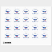 Collegiate Proud Democraat Ronde Sticker (Vel)