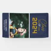 Collegiate Script Portret Marine Banner (Horizontaal)