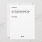 Coller l'image Modèle de la carte d'artiste (Dos)