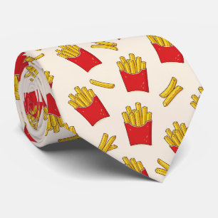 Collet cravate motif frites françaises Tiedoux m
