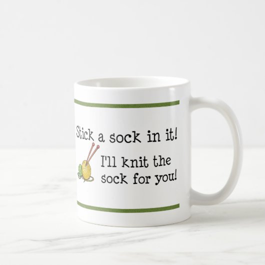 Collez une chaussette dans elle ! Tasse (Droite)