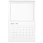 Collez votre propre calendrier vierge (Feb 2027)