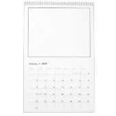 Collez votre propre calendrier vierge (Jan 2027)