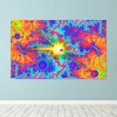 Colliding Dweeb Ballz Psychedelic Canvas Afdruk (Insitu (Houten vloer))