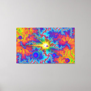 Colliding Dweeb Ballz Psychedelic Canvas Afdruk