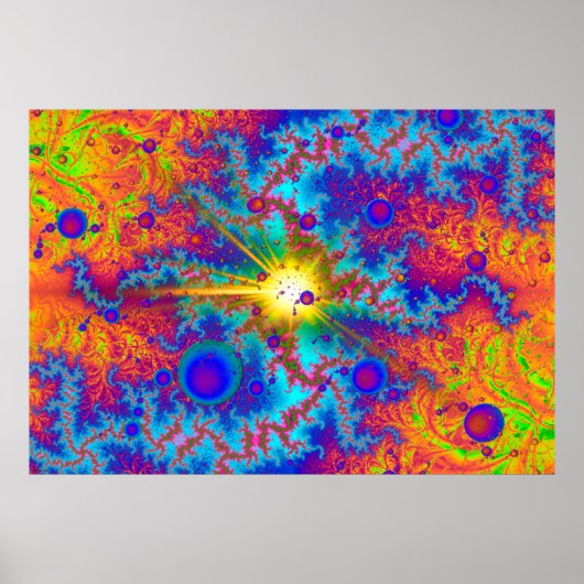 Colliding Dweeb Ballz Psychedelic Poster (Voorkant)