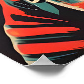 Collie Astronaut Poster, Collie Retro Print (Hoek)