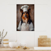 Collie au chapeau de chef Affiche, Affiche de comp (Cuisine)