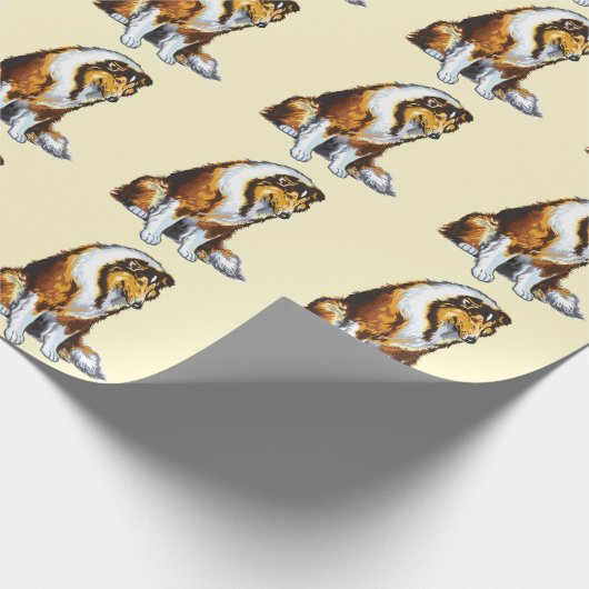 collie cadeaupapier (Hoek)