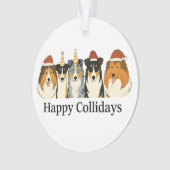 Collie Christmas Ornament  (voorkant)